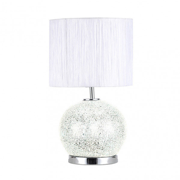 Sobremesa Cristal Secoya 1xe27+LED 5W 4000K 2 Encend.indep 50x30x30 Cm Mosaico Espejo/cromo C/pant Blanca - Image 3
