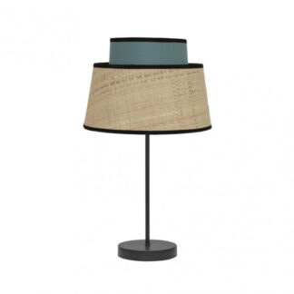 Sobremesa Jia 1xe14 Natural/turquesa 40x20x20 Cm