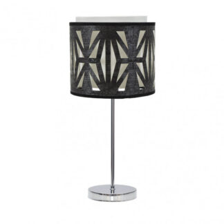 Sobremesa Katerina 1xe14 Cromo/madera Negra 42x17x17 Cm