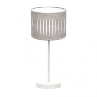 Sobremesa Piron 1xe14 Blanco/cemento Gris 42x17x17 Cm
