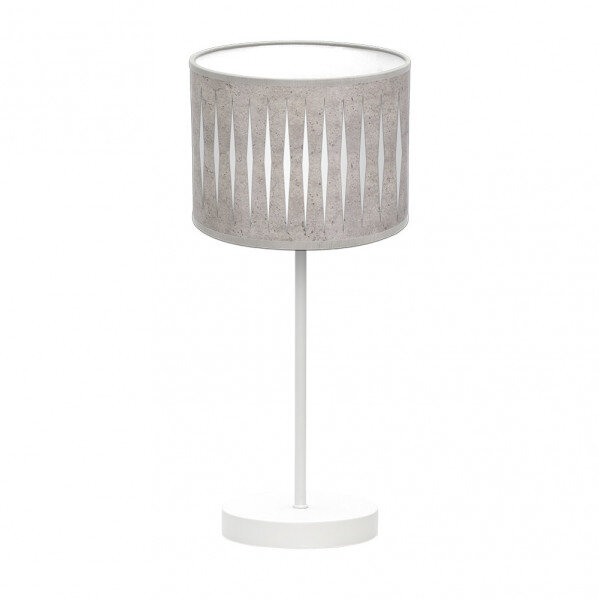 Sobremesa Piron 1xe14 Blanco/cemento Gris 42x17x17 Cm