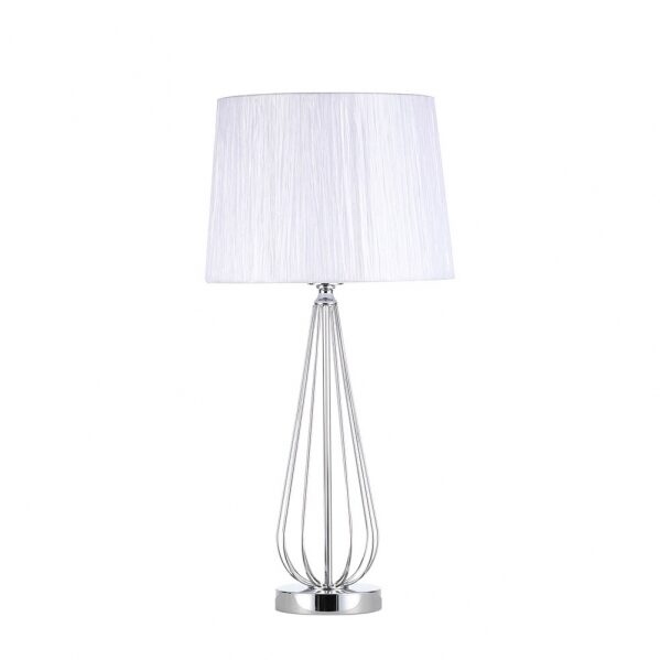 Sobremesa Robina 1xe27 Cromo C/pant Blanca 62x30x30 Cm