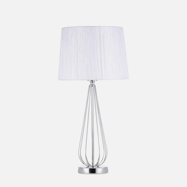 Sobremesa Robina 1xe27 Cromo C/pant Blanca 62x30x30 Cm - Image 2
