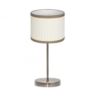 Sobremesa Soprano 1xe14 Cuero/beis 44x17x17 Cm