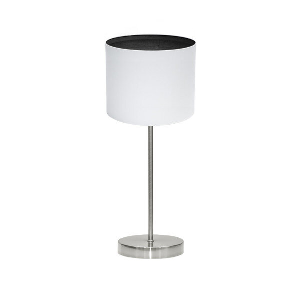 Sobremesa Tatiana 1xe14 Niquel/blanco-mad.Negra 42x17x17 Cm