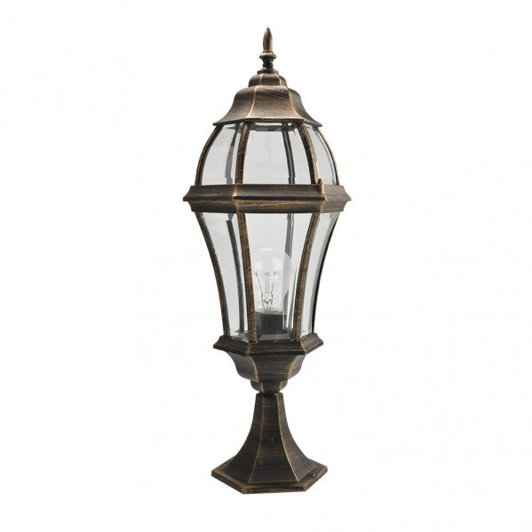 Sobremuro Exterior Aluminio Becrux 1xe27 Neg/oro 64,5x21x21 Cm Ip44