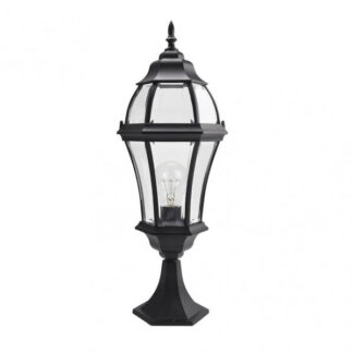 Sobremuro Exterior Aluminio Becrux 1xe27 Negro 64,5x21x21 Cm Ip44