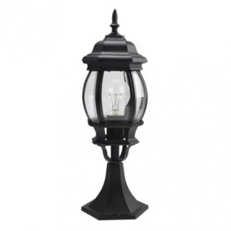 Sobremuro Exterior Aluminio Caelum 1xe27 Negro 49x16x16 Cm Ip44