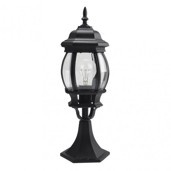 Sobremuro Exterior Aluminio Caelum 1xe27 Negro 49x16x16 Cm Ip44