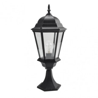 Sobremuro Exterior Aluminio Regulus 1xe27 Negro 56x23x23 Cm Ip44