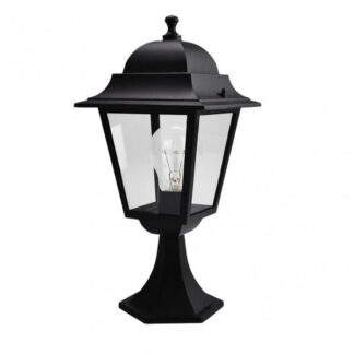 Sobremuro Exterior Aluminio Spica 1xe27 Negro Ip44 46x21,5x21,5 Cm