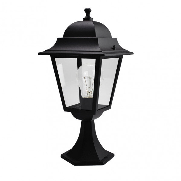 Sobremuro Exterior Aluminio Spica 1xe27 Negro Ip44 46x21,5x21,5 Cm