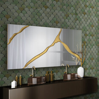SURCOS II-ESPEJO PAN ORO 80X180