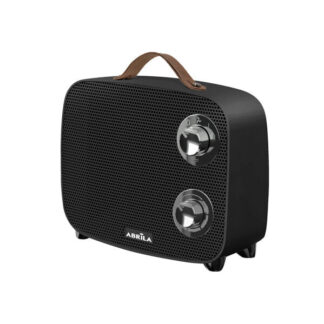 Termoventilador Ceramico Ptc Corcega 1500w Negro/cromo 2potencias 3funciones Corte Termico seg.antivuelco 21x23x13,6 Cm