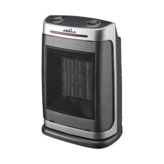 Termoventilador Ceramico PTC Fogon 1500w Plata 2potencias 3funciones Termost. Regu. Seguridad, Antivuelco 29x19x14,5cm
