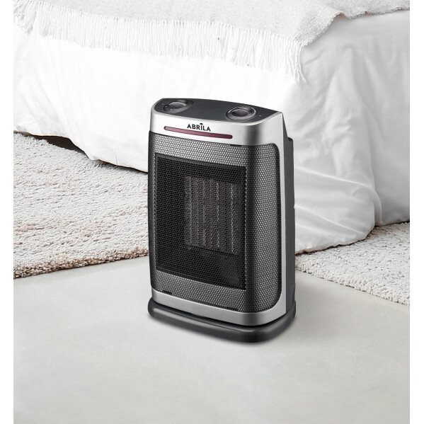 Termoventilador Ceramico PTC Fogon 1500w Plata 2potencias 3funciones Termost. Regu. Seguridad, Antivuelco 29x19x14,5cm - Image 2