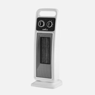 Termoventilador Ceramico Ptc Vertical Brasil 2000w Blanco/negro 2pot. Oscilant.antivuelco.termost.50,7x19x18,3cm