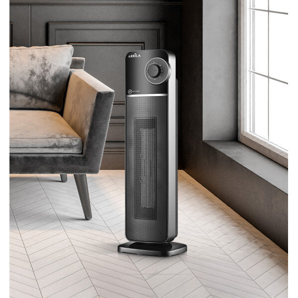 Termoventilador Ceramico Vertical Bequia 2000w Negro/plata 2potencias, 3 funciones Oscilante, Antivuelco 61x20x20 Cm - Image 2