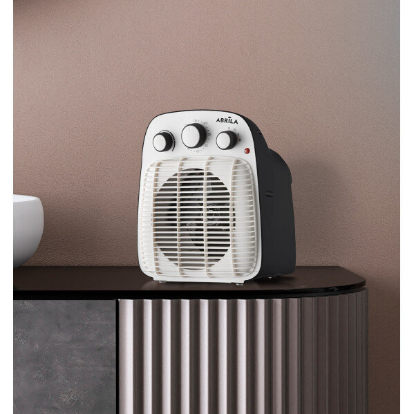 Termoventilador Elect.lesoto 2000w Blanco/negro 2pot.3fun. Temporizador Prot. Sob. Calent. Antivuelco 27x23x15,5 Cm - Image 2