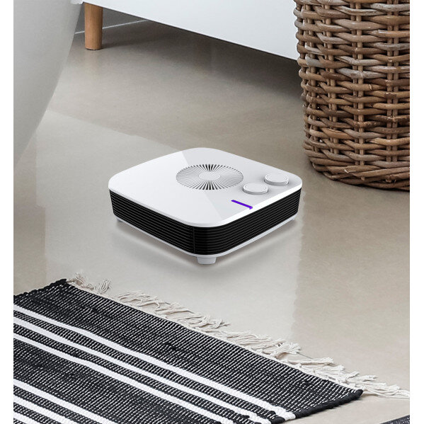 Termoventilador Electrico Estilo 2000w Blanco Horizontal 2potenc.3funciones Termost.reg. 11,5x26x26 Cm - Image 2