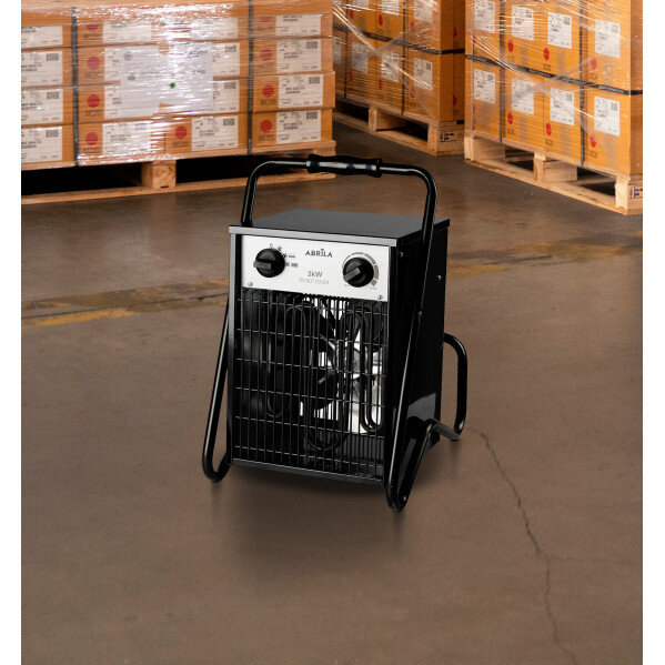 Termoventilador Industrial Simeon 3000w Negro 2potencias Ip24 Termost.reg.44x32x30 Cm - Image 2