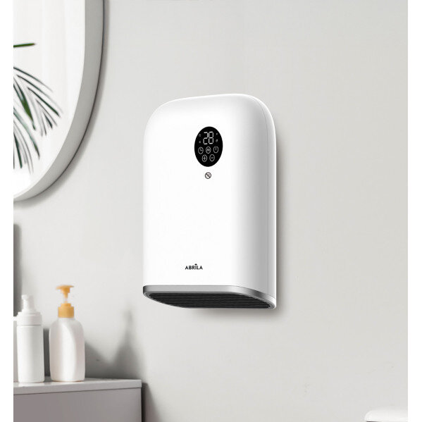 Termoventilador Pared Baño Andorra 2000w Blanco/negro 3funciones Display C/remoto Ip24 32,5x25x11,3 Cm - Image 2