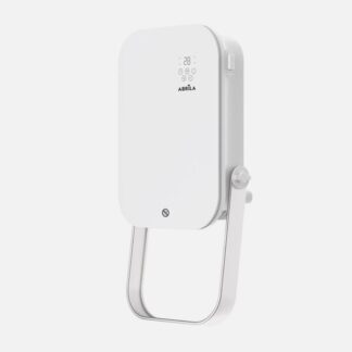 Termoventilador Pared Baño Austria 2000w Blanco  3funciones c/remoto y toallero Display Ip24 50x25x13cm