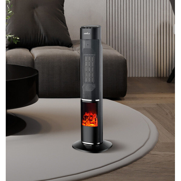 Termoventilador Vert.ceramico Melodia 2000w Negro C/remoto 2potencias3funciones Term.oscilante,antivuelco 78,3x24,6x24,5 - Image 2