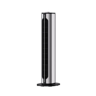 Termoventilador Vertical Ceramico Ptc 1500w Canada Plata/negro 2potencias 3funciones Termost.seg.antivuelco 61,5x18x18cm