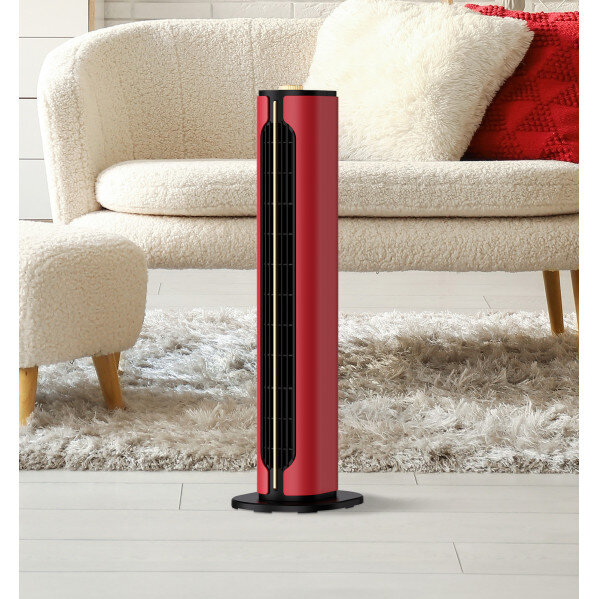 Termoventilador vertical ceramico Ptc 1500w Canada Rojo/negro 2potencias 3funciones Termost.seg.antivuelco 61,5x18x18cm - Image 2