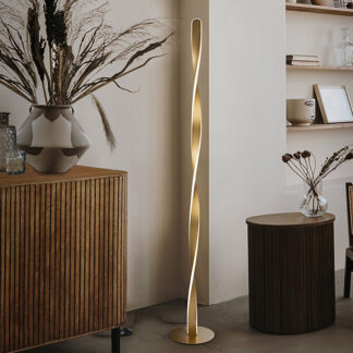 TWIST-LAMPARA DE PIE ORO