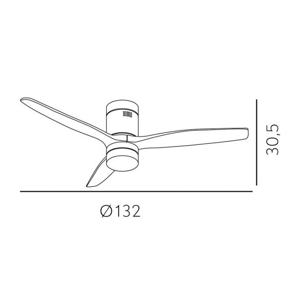 Ventil 20w Dc Aguilon Blanco 3aspas Haya 6 Vel Ocidades C/remoto Tempor. Reg.Int. 30,5x132x132cm - Image 3
