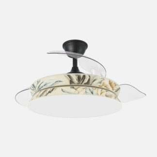 Ventil Decor 72w Negro/estampado Claro 108d 3asp 7200lm 3000-4000-6000k Remoto+memo+temp