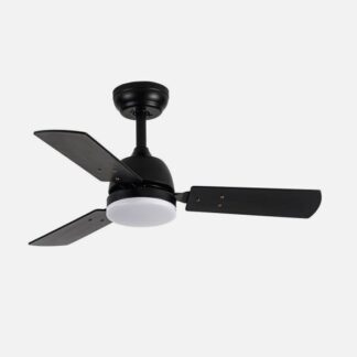 Ventilad Dc Portico 20w Negro 3aspas Negro/gris 6vel. 3000k,4000k,6500k 2350lm Remoto, Memoria Y Temporizador 91,4d