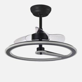 Ventilador 110w Dc Chom Negro 3 Aspas Transp. 46/66x62x62cm 6Vel. 3 Colores C/remoto, Memoria Y Temporizador 9350lm