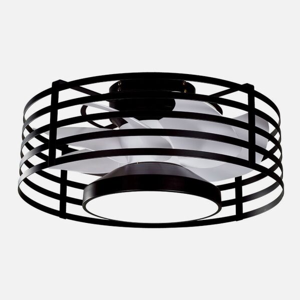 Ventilador 22w Dc Xaloc Negro 7Aspas Blancas 6vel 3000-4000-6500 28x57,8x57,8cm C/remoto, Memoria Y Temporizador