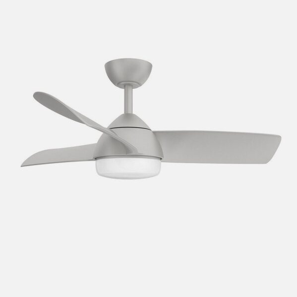 Ventilador 24w Dc Haur Plata 3 Asp.6 Veloc.107d 2 Tijas C/remoto, Memoria Y Temp.3000-4000-6000k