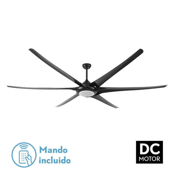 Ventilador 24w Dc Moncayo Negro 6 Aspas 6 Velocidades 254d C/remoto Memoria 3 Temperaturas 2850 Lm - Image 2