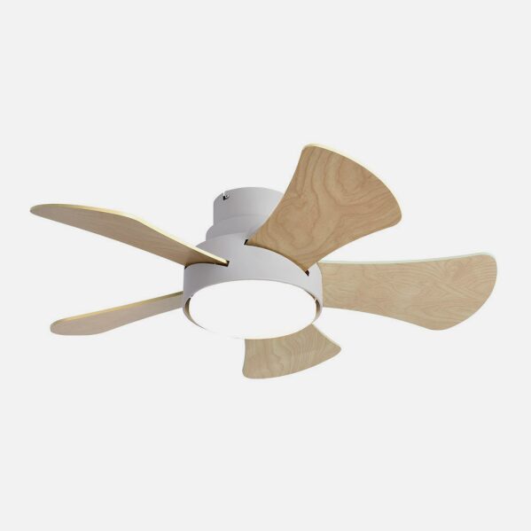 Ventilador 25w Dc Blanco Gregario 5 Aspas Rev. Blanca/haya 6 Vel. 3000-4000-6000k 82D Remoto,memoria y Temporizador