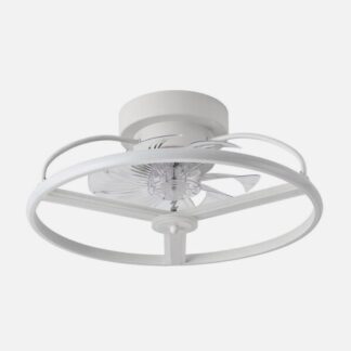 Ventilador 60w Dc Bora Blanco 8 Aspas Transp. 21x50x50cm 6Vel. 3 Colores C/remoto, Memoria, Temporizador Y Reg.Intensidad 5100lm