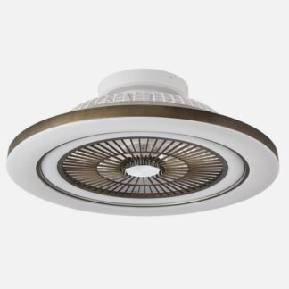 Ventilador 72w Dc Mato Cuero 5Aspas Transp. 22x58x58cm 6 Vel. 3 Colores C/remoto,memoria,temporiz Y Reg.Intensidad 6120lm