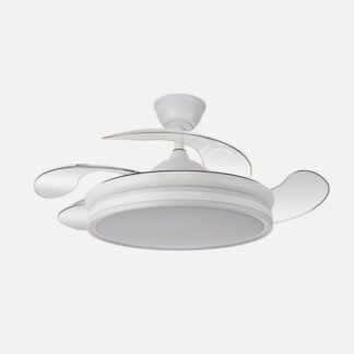 Ventilador Bayomo 59w 6980lm Blanco 4 Aspas Desp. 34,5/42x50/107 D.3 Color. Dc.remoto+Reg.Intensidad