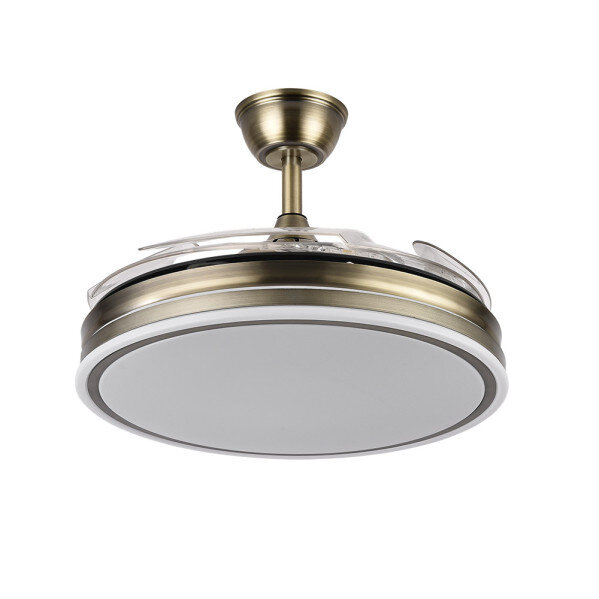 Ventilador Bayomo 59w 6980lm Cuero 4 Aspas Desp. 34,5/42x50/107d.3 Color, Dc.remoto+Reg.Intensidad - Image 2