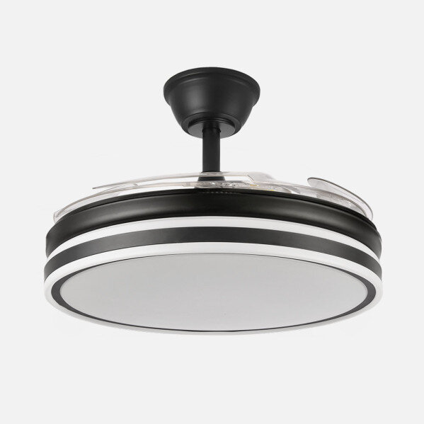 Ventilador Bayomo 59w 6980lm Negro 4 Aspas Desp. 34,5/42x50/107d.3 Color. Motor Dc..remoto+Reg.Intensidad - Image 2