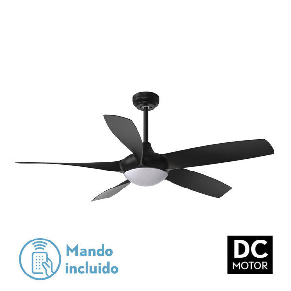 Ventilador DC 24w Galleo Negro 5 Aspas 137d 2400Lm 6 velocidades 3000-4000-6500k C/remoto,memoria Y Temporizador - Image 2