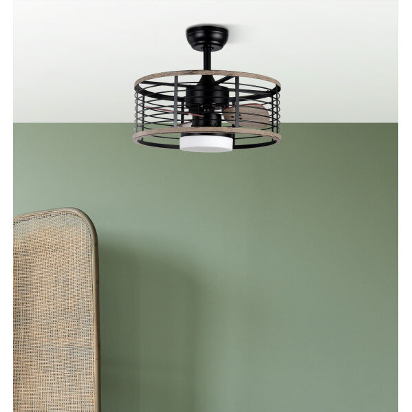 Ventilador Dc 24w Pella Negro/Madera 3 Aspas 50d 2540lm 6 Velocidades 3000-4000-6000k C/remoto, Memoria Y Temporizador - Image 4
