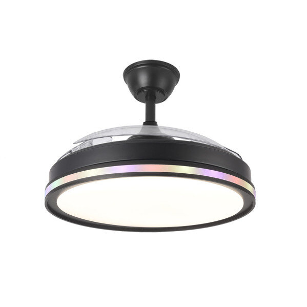 Ventilador Dc 59+7w Cacique Negro 3asp 107d 6980lm 3000-4500-6500k+rgb Remo+r.int+memo+temp - Image 2