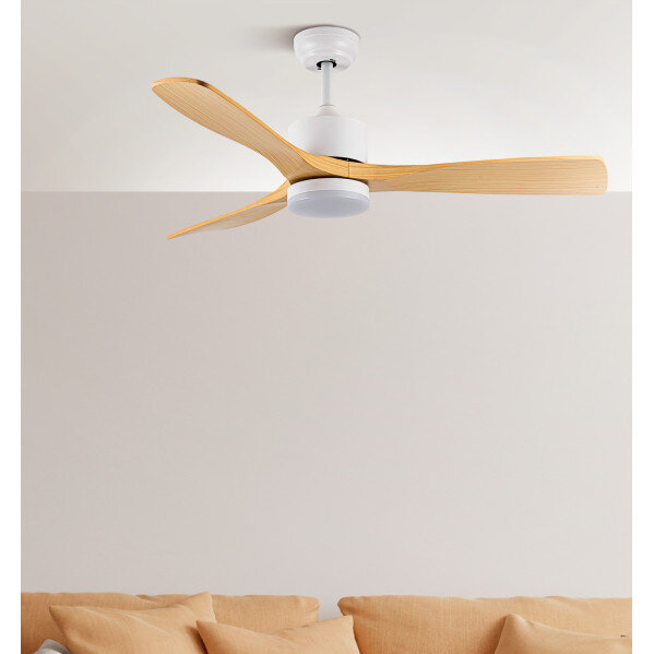 Ventilador Dc Azabache 20w Blanco 3asp.haya 6vel 3 Col 40/50x121d 2350lm Remoto,memor,tempo - Image 4