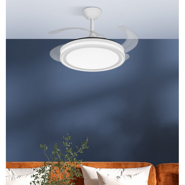 Ventilador Dc Bandido 59w Blanco 4aspas 107d 5900lm 3500-4000-6500k Remoto+Reg.intensidad+memoria+temporizador - Image 3