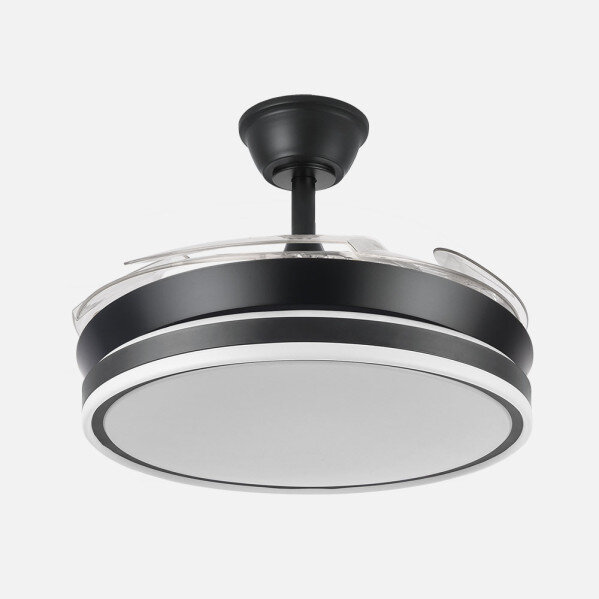 Ventilador Dc Bayomo Negro 59w 6980lm 91d 4asp.desplegables 3000-4000-6000k Remoto, Regulable Intensidad, Temporizador, Memoria - Image 2